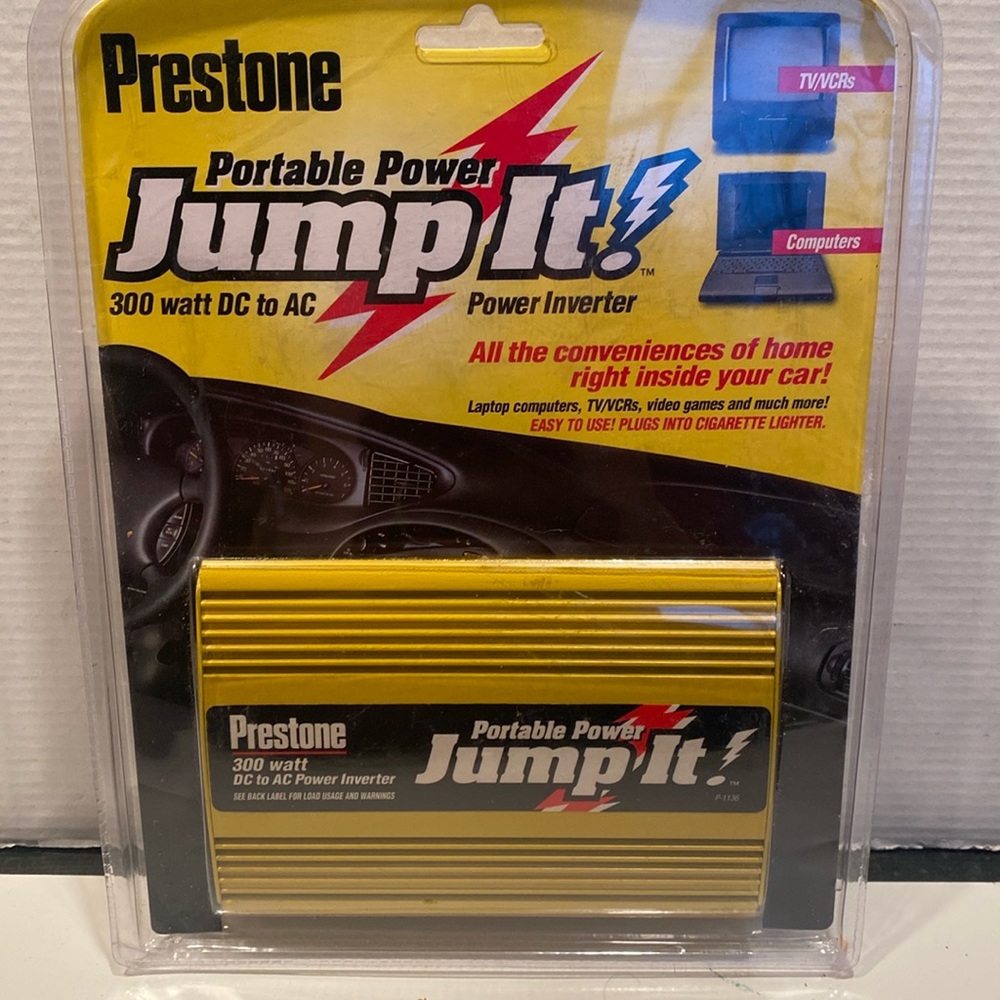 NIP Prestone Portable Power Jump It 300 Watt DC to AC Power Inverter
